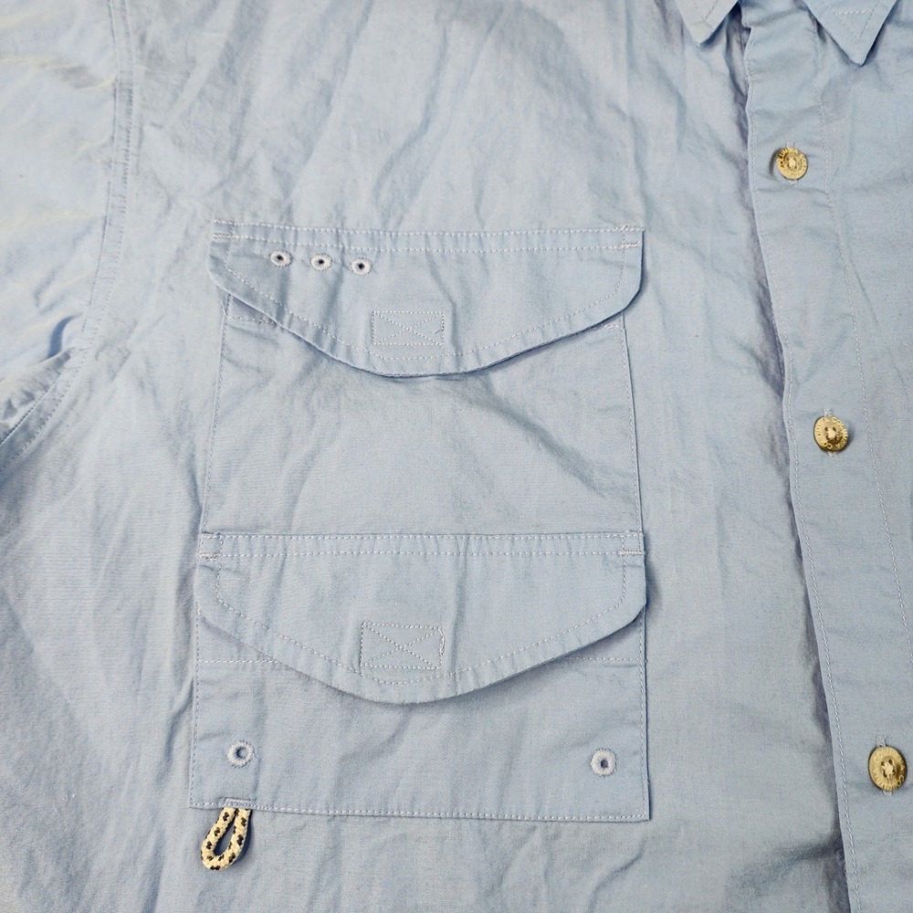 Columbia PFG Bahama II Vented Fishing Shirt Mens Large Blue Short Sleeve FM7130 - Picture 5 of 11
